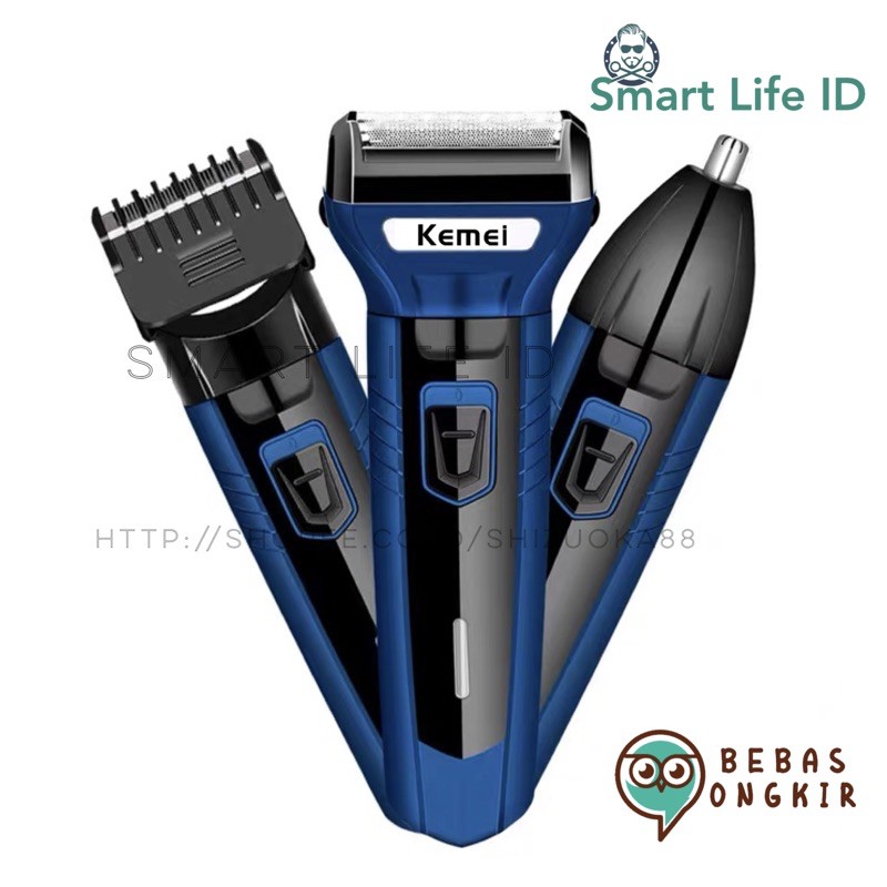 Kemei KM-6330 Alat Cukur Rambut Jenggot Kumis Bulu Hidung Shaver Multifungsi Hair Clipper KM 6330