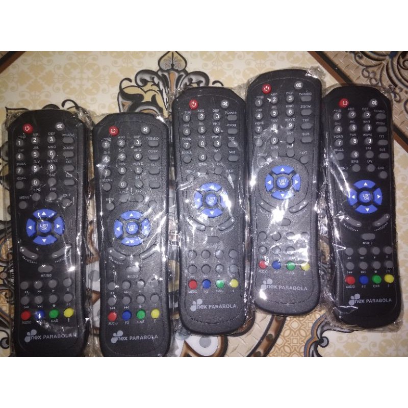 Remote Nex parabola original receiver kuning hitam