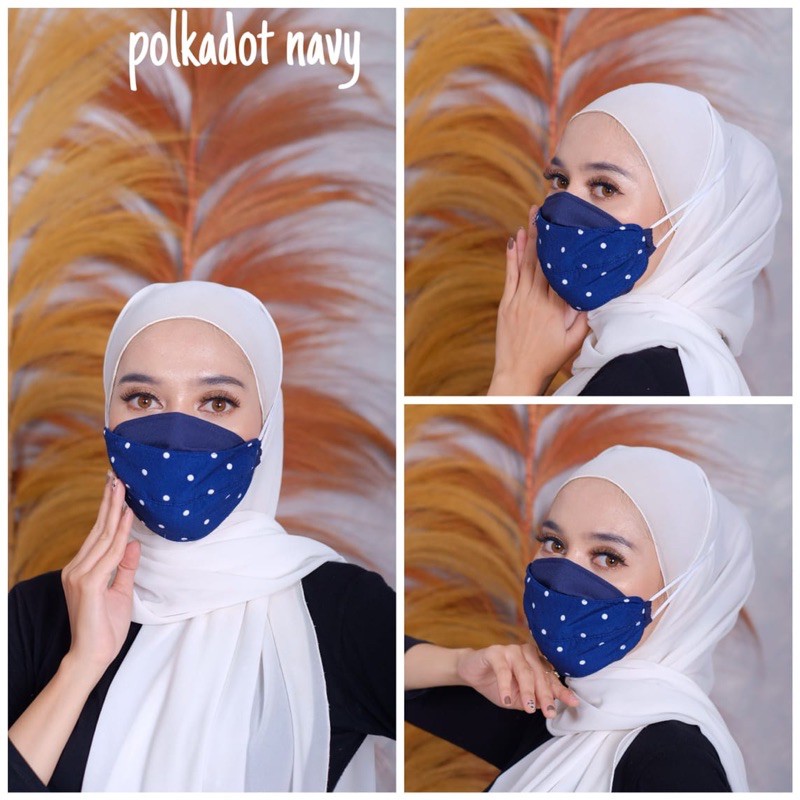 MASKER KAIN EVO / Masker 3ply bahan kain / Masker Hijab
