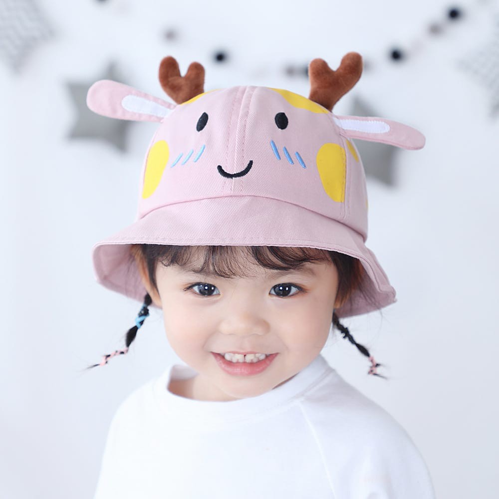 TOPI BUCKET HAT IMPOR TOPI ANAK RUSA POLKADOT UNISEX