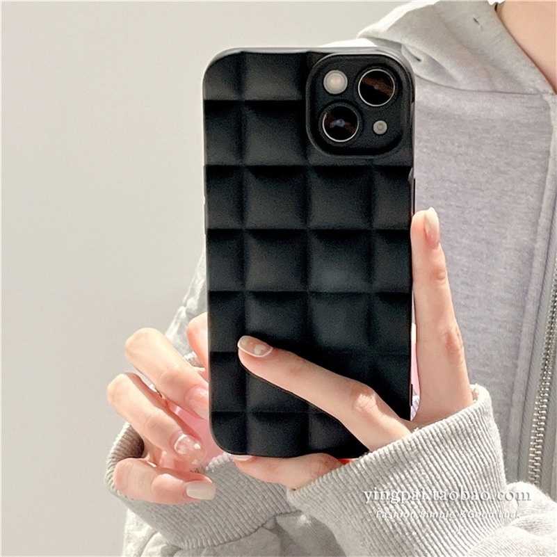 Soft Case Pelindung Kamera Bahan Silikon Bentuk Persegi 3D Warna Solid Untuk IPhone 14 13 12 11 Pro Max SE 2020 Xr X Xs Max 7 8 6 6s Plus