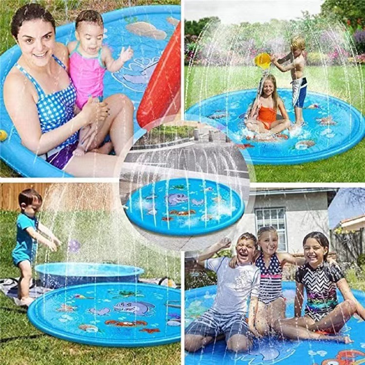 MAINAN MANDI ANAK MATRAS AIR MANCUR - SEMPROT AIR MANCUR -SPLASH PLAY MAT - BC