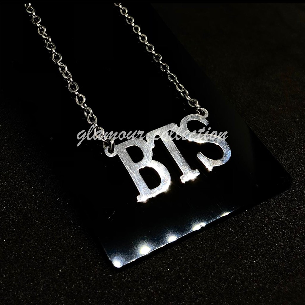 [COD] Kalung Rantai Liontin Huruf BTS Fashion Korea Kpop Korean Style