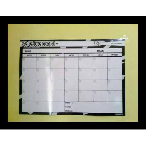 

Schedule Board , Papan Jadwal Tanpa Min Pembelian Bermutu