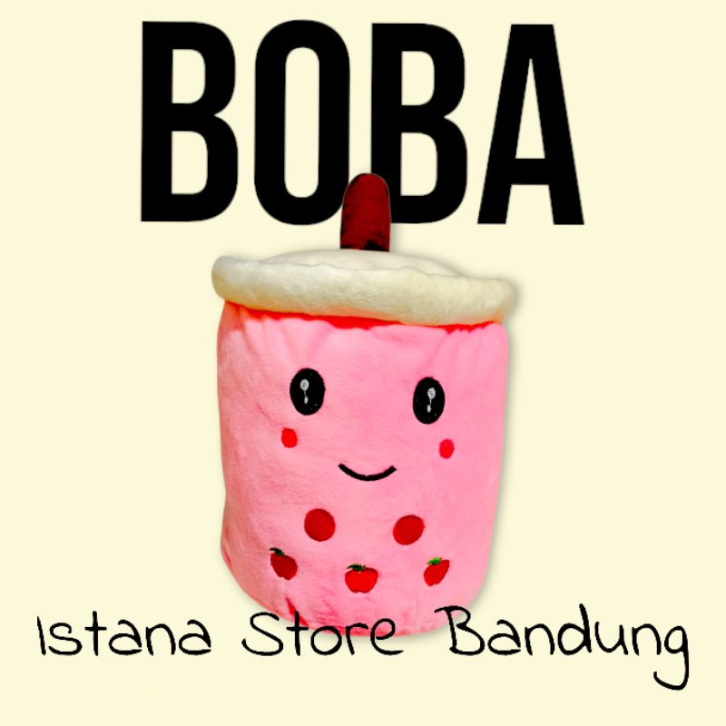 Boneka Boba Bubble Milk Tea Lucu Bahan Yelvo Tinggi 35CM Label SNI