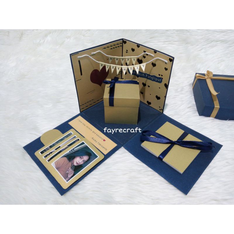 

EXPLOSION BOX LITTLE BOX IN BOX KADO ULTAH KADO WISUDA UNIK CUSTOM HANDMADE
