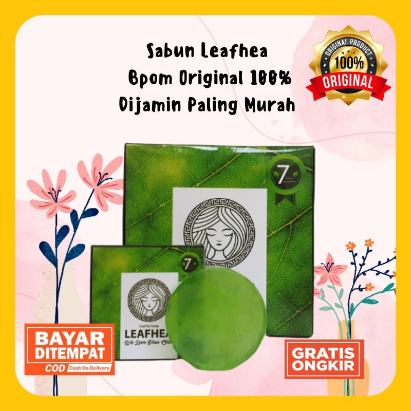 LEAFHEA GLUTA SOAP | SABUN LEAFHEA ORIGINAL 100% | SABUN WAJAH SABUN MUKA SABUN PEMBERSIH JERAWAT