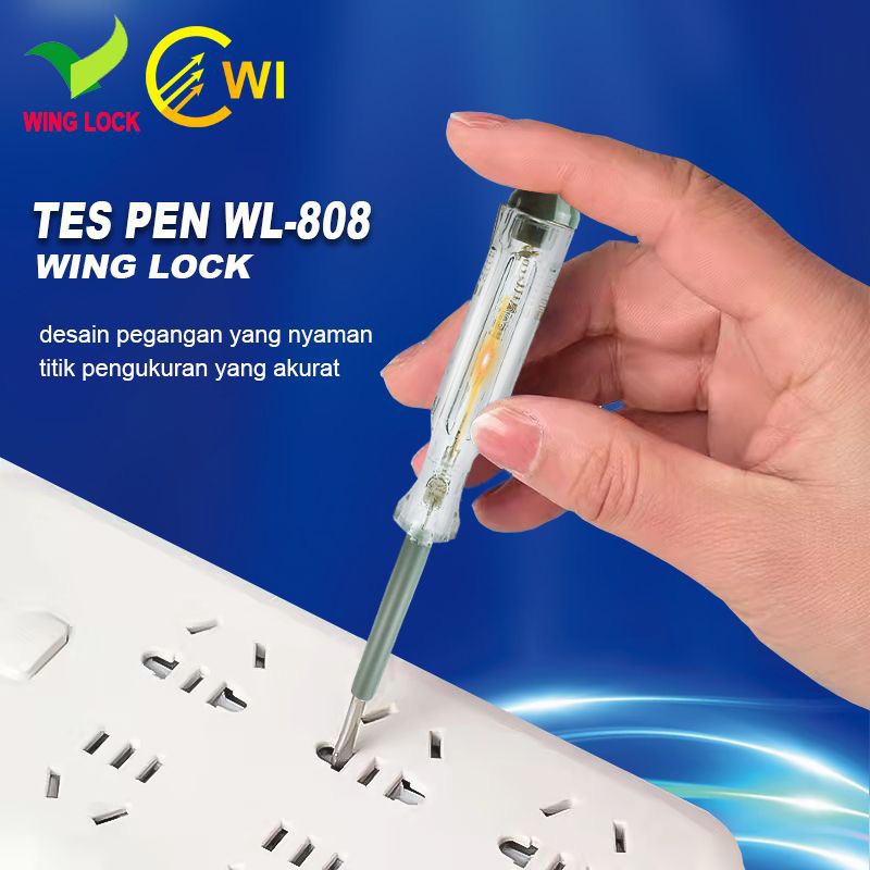 Testpen Gantung Abu-abu Wing Lock / Obeng Tespen WL-808