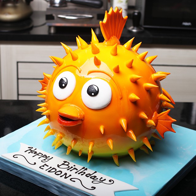 

Kue Ulang Tahun model Puffer Fish (24 cm) / MOHON BACA KETERANGAN