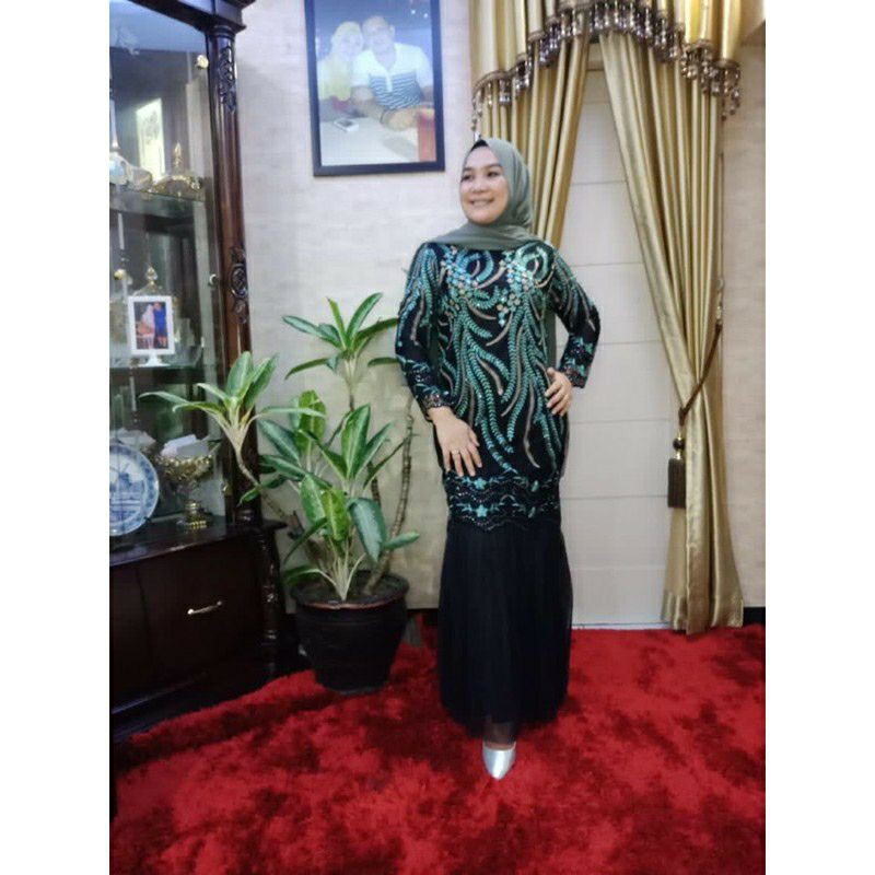 Gamis Tile Mutiara // Gamis Tile Mutiara Model Duyung / Gamis Tile Mutiara Model Duyung Khusus Hitam