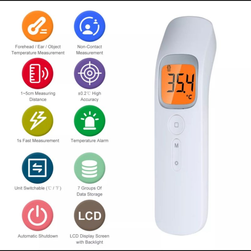 Garansi Toko Thermogun Thermometer Infrared Non Contact FREE BATREE packing buble dan dus