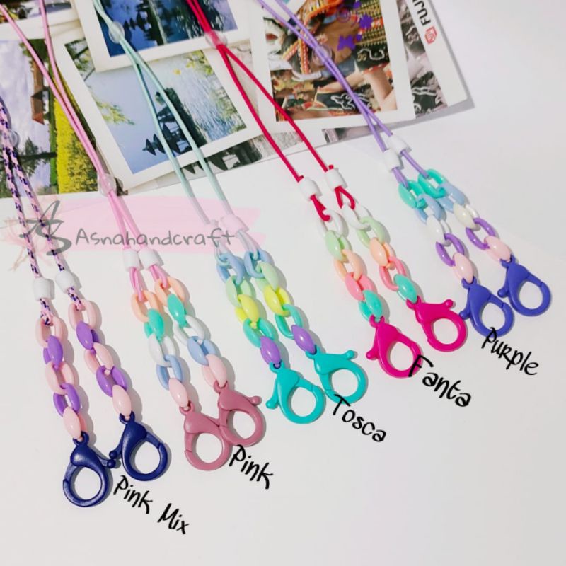 strap masker hijab rantai gembul//strap masker 2in1//konektor masker 2in1//strap masker rante//strap