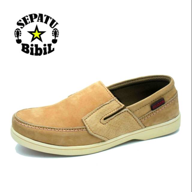 Sepatu casual kulit pria sepatu slip on pria sepatu casual slip on merk ruger sepatu slop murah
