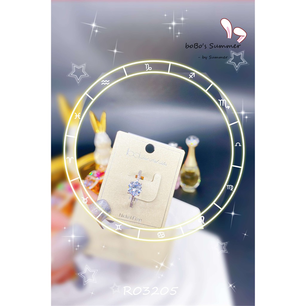 Cincin Aksen Berlian Mewah Adjustable Aksesoris Fashion Premium Style Korea