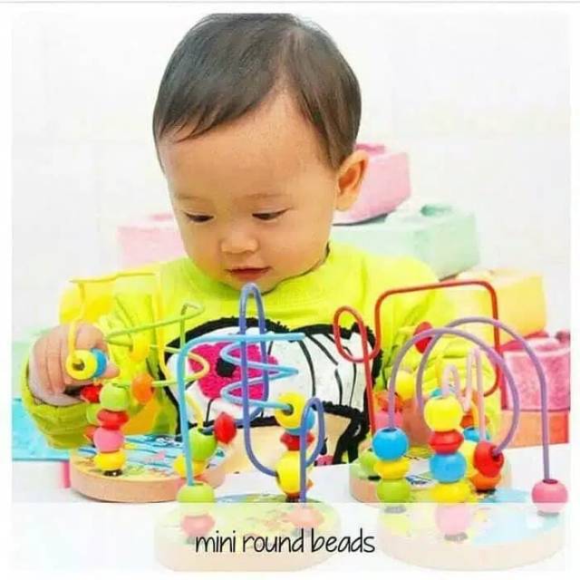 Puzzle kawat alur IKEA puzzle anak maze anak  Mini Round Bea