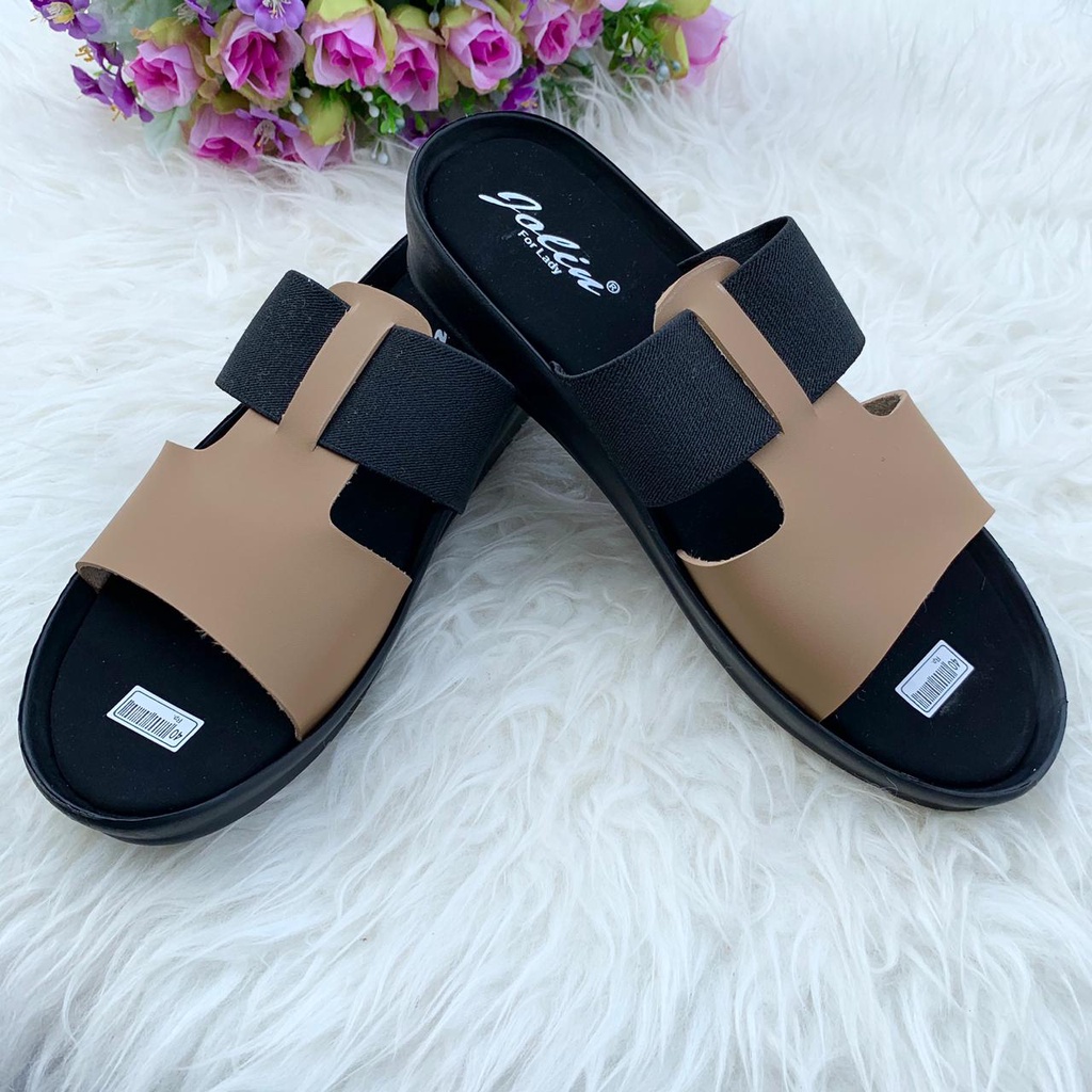 sandal wedges wanita terbaru sandal pesta sandal hak sedang sandal murah