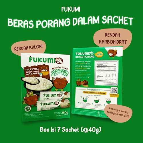

Fukumi Nasi Beras Porang Instan Instant Diet Rice Sachet