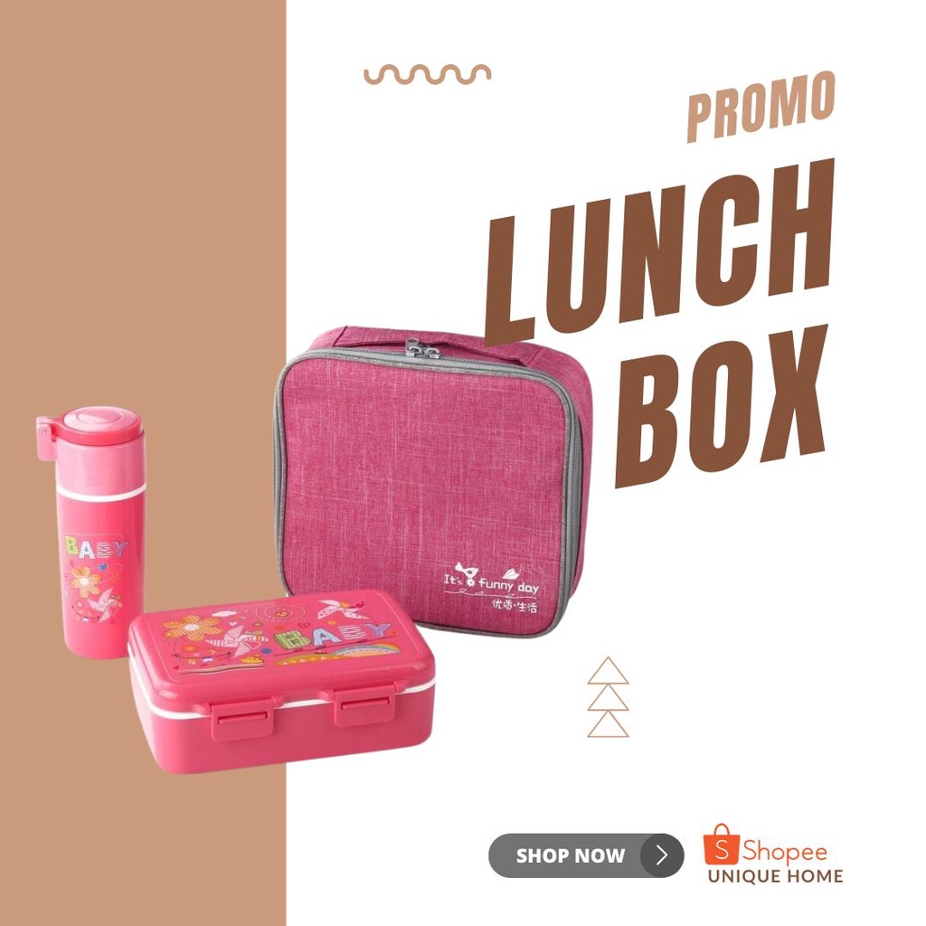 Jual Yooyee 628 Lunch Box Thermal Set Bonus Tas Bekal 1 Pcs Shopee