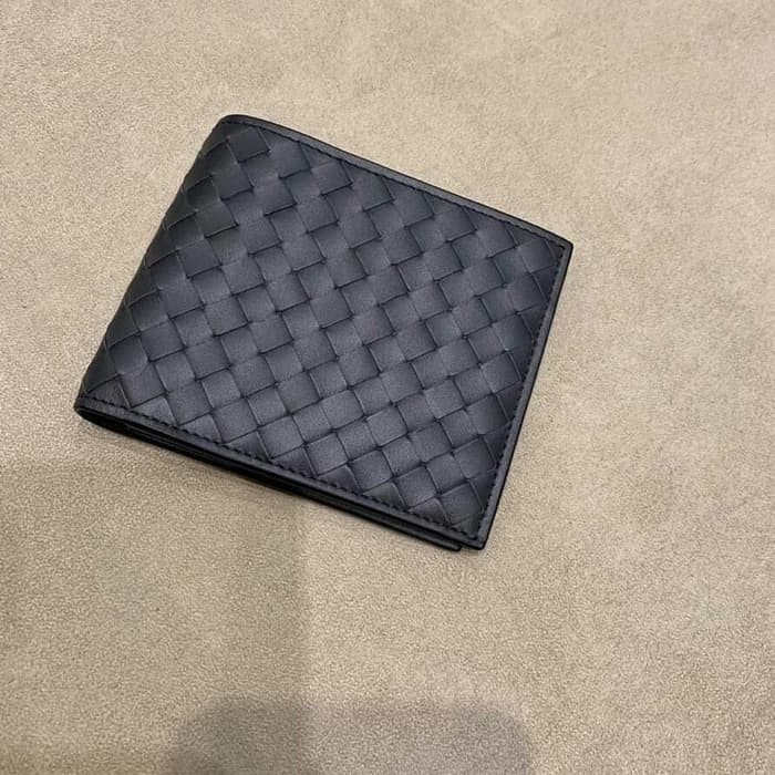 Bottega Veneta Bifold Wallet Intrecciato Dark Grey (8 card)
