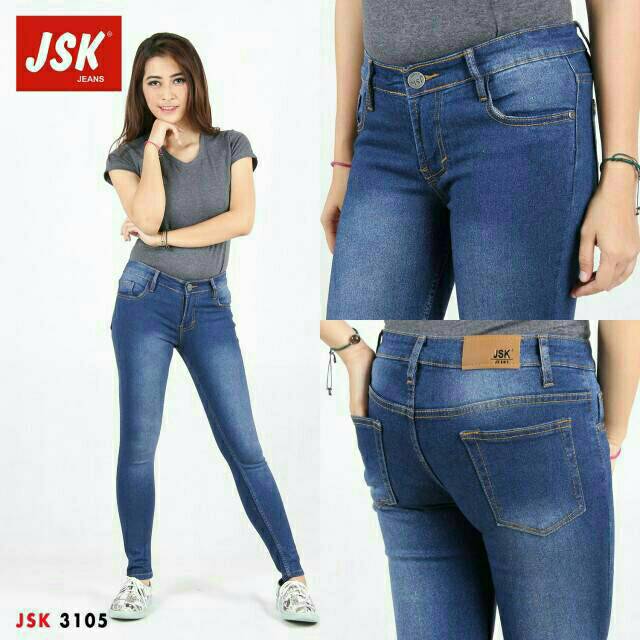 Celana pencil Skinny Jeans wanita JSK Jeans Import Original Jeans