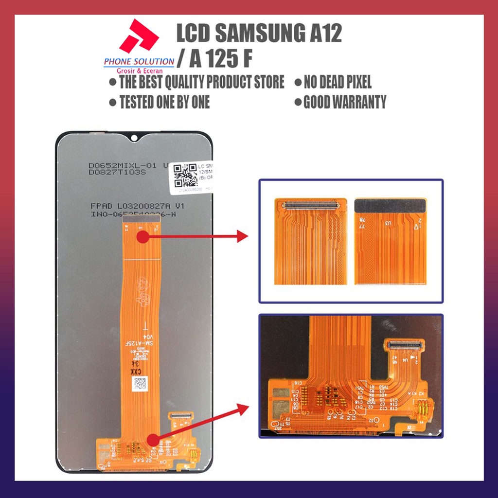 LCD Samsung A12/A12F Fullset Touchscreen Original 100% // Supplier LCD Samsung - Garansi 1 Bulan