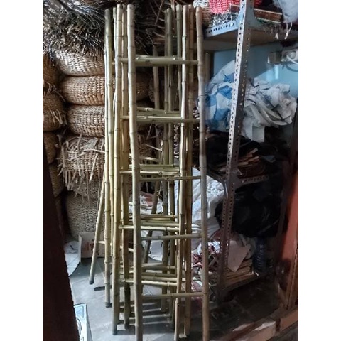 Terbaru Tangga dekorasi, tangga bambu cendani backdrop Limited