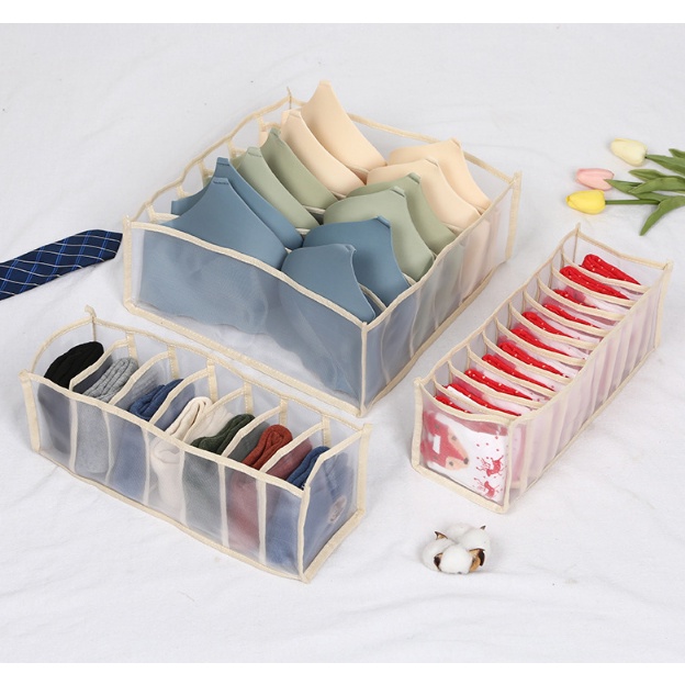 Tempat Penyimpanan Underwear Mesh Storage Box Nylon Impot premium MX1268