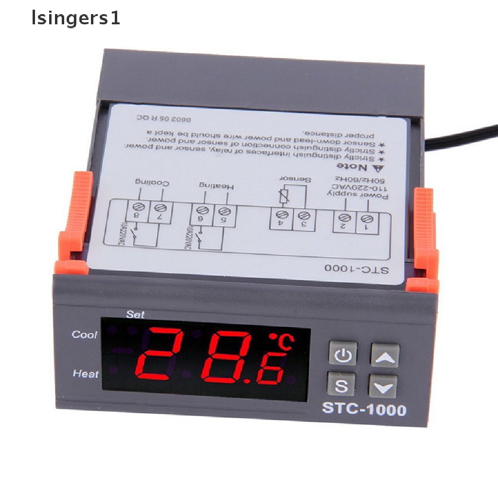 (lsingers1) Thermostat Digital Sensor LED AC10A 220V Untuk Inkubator