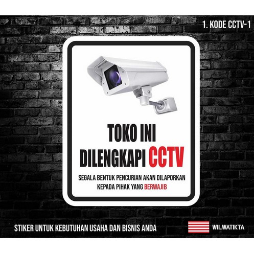 

Sticker safety sign K3 area ini dilengkapi cctv 30cm