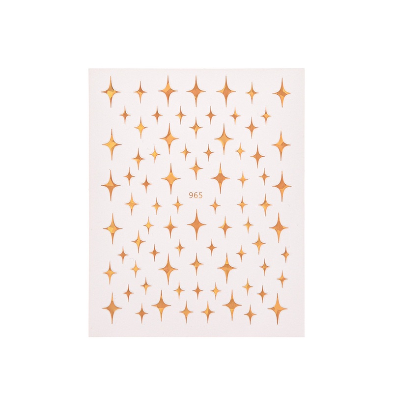 (1 Lembar) (Sparkle Star Stiker Kuku Transfer Air) Untuk Aksesoris Manikur Diy