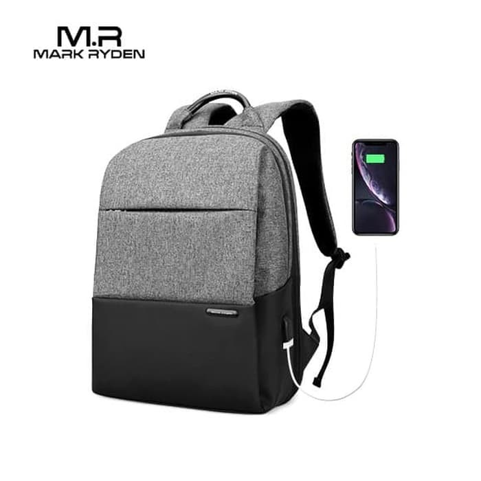 Mark Ryden MR9618 Backpack Bag -Tas Ransel Laptop 15.6 - CONTRAST GRAY