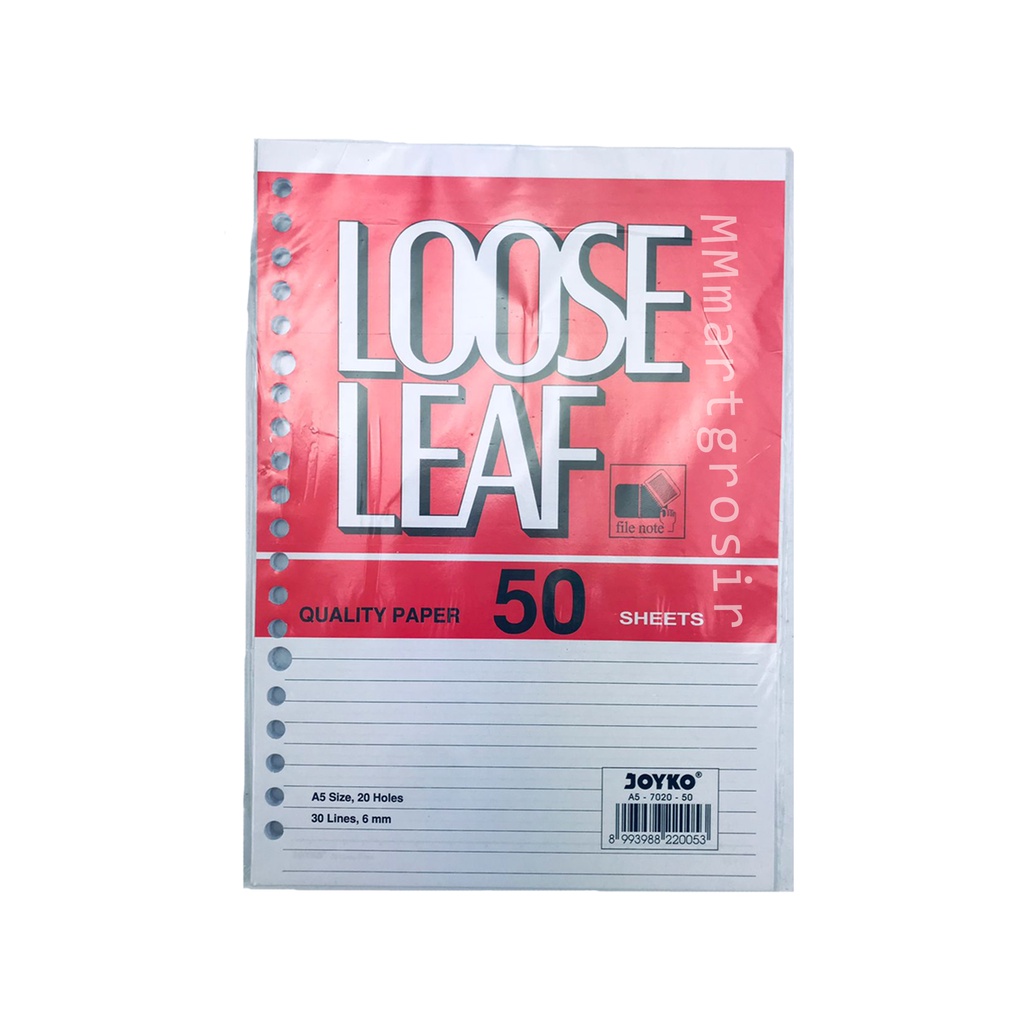 Joyko / Loose Leaf A5 7020 / Isi Kertas File Binder / 50 Sheets