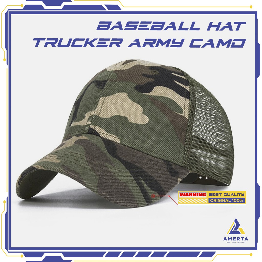 Topi Baseball Trucker Cap Hat Army Camouflage