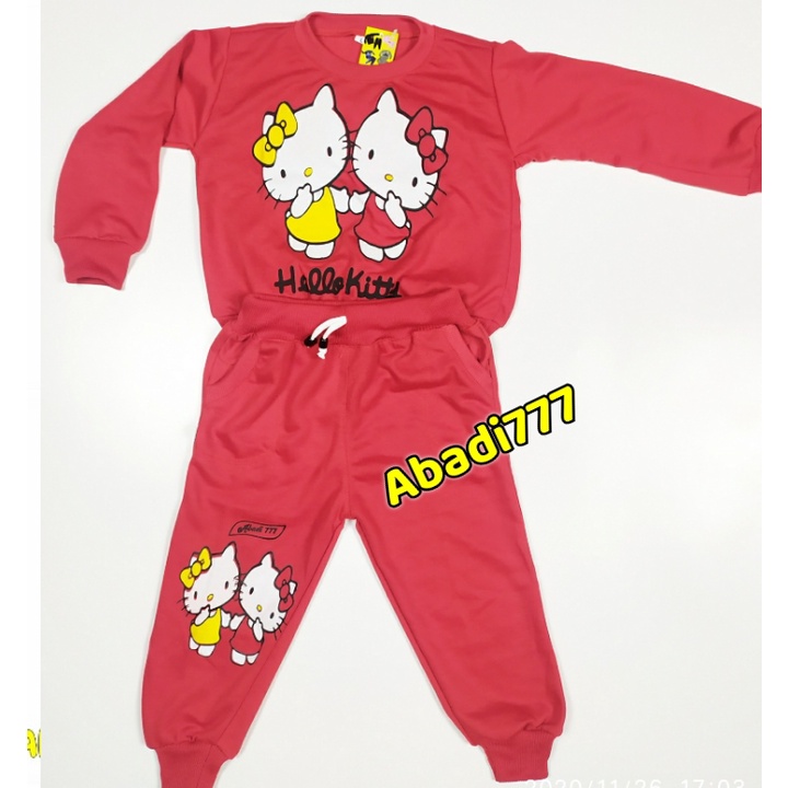 Baju Anak Anak 1-5 Tahun pakaian anak perempuan setelan switer anak 2021 motif helo kitty