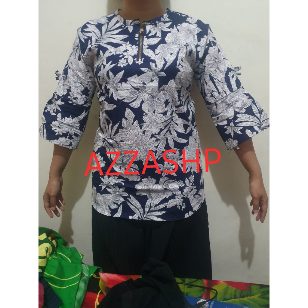 BISA COD/BAJU ATASAN BATIK LENGAN 7/8 STREACH DEWASA