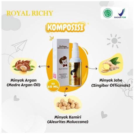 Naufa Royal Richy Serum Rambut Subur Penumbuh Rambut Bayi Dan Anak Kualitas Premium