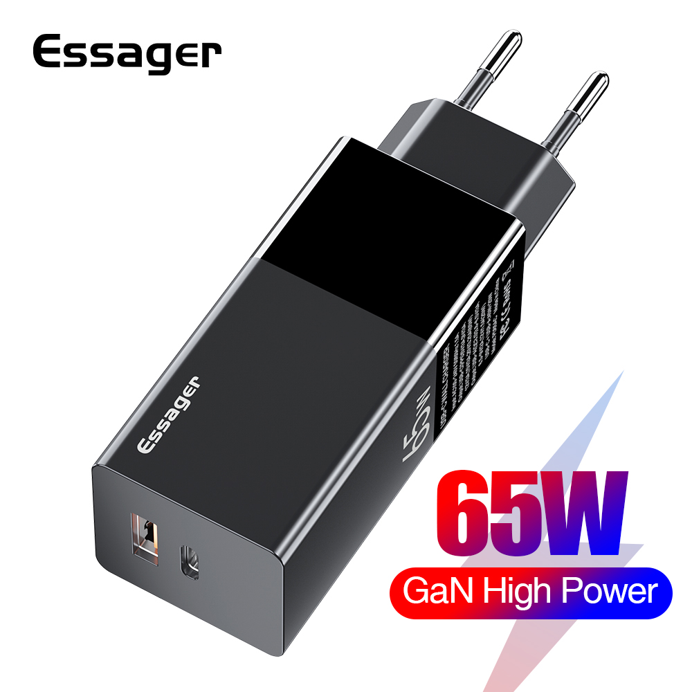

Essager GaN 65W USB C Charger Quick Charge QC PD 4.0 3.0 Type C Fast Charger For Macbook iPhone Tablet Xiaomi QC3.0 Wall Charger