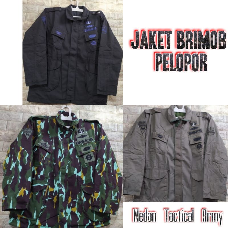 JAKET BRIMOB PELOPOR / GEGANA TACTICAL /SUDAH TERMASUK BREVET / FULL BORDIR