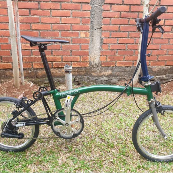 brompton sepeda lipat racing green s 2019 original
