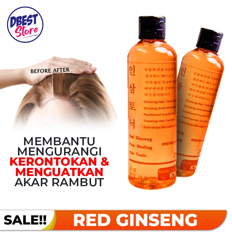 TERMURAH! RED GINGSENG HAIR TONIC ORIGINAL / Tonic Penumbuh Rambut dan Mencegah Kerontokkan