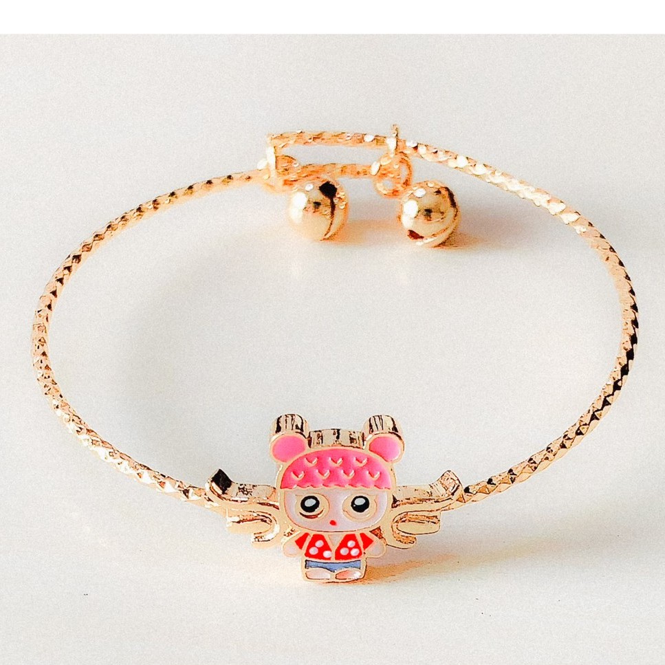 Gelang Anak Lol Pink ULir Gold Xuping