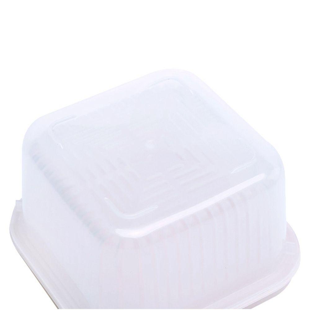 [Elegan] Fresh-keeping Box Plastik Transparan Untuk Rumah Tangga Kotak Penyimpanan Sealed Box Dapur Gadget Drain Basket