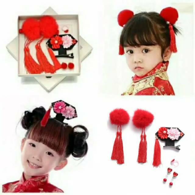 AKSESORIS SET JEPIT RAMBUT ANAK IMLEK CHINESE STYLE AKSESORIS SET JEPIT RAMBUT ANAK IMLEK CHINESE STYLE
