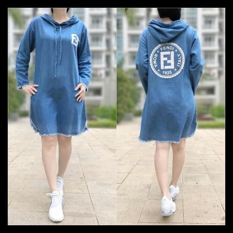 BEST PRODUCT NEW BAJU DRESS ROK WANITA CEWEK PENDEK BAHAN JEANS LEVIS MOTIF TERBARU TERJAMIN