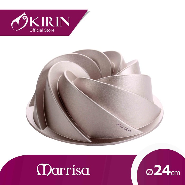 Kirin Premium Cake Pan Die Cast | Cetakan Kue Premium | CHAMPAGNE GOLD 24 Cm - MARISSA