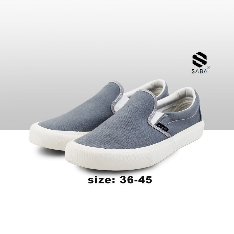 Sepatu Saba Vintage Gray Slip On Sepatu Lokal Sepatu Murah