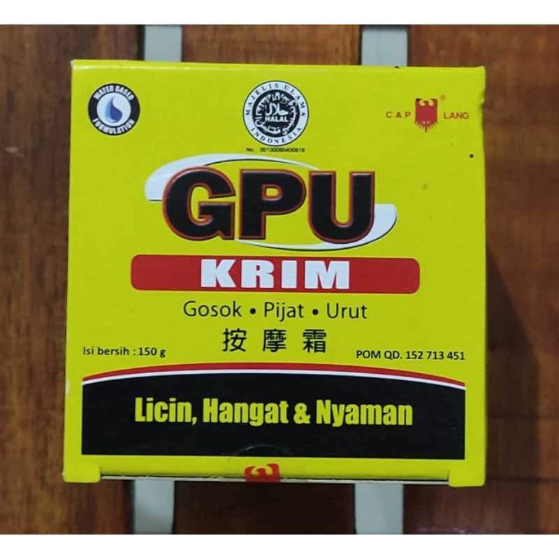 Gpu Krim Aroma Pala 150 Gram / Meredakan Nyeri Sendi / Punggung / Keseleo / Cream Gosok