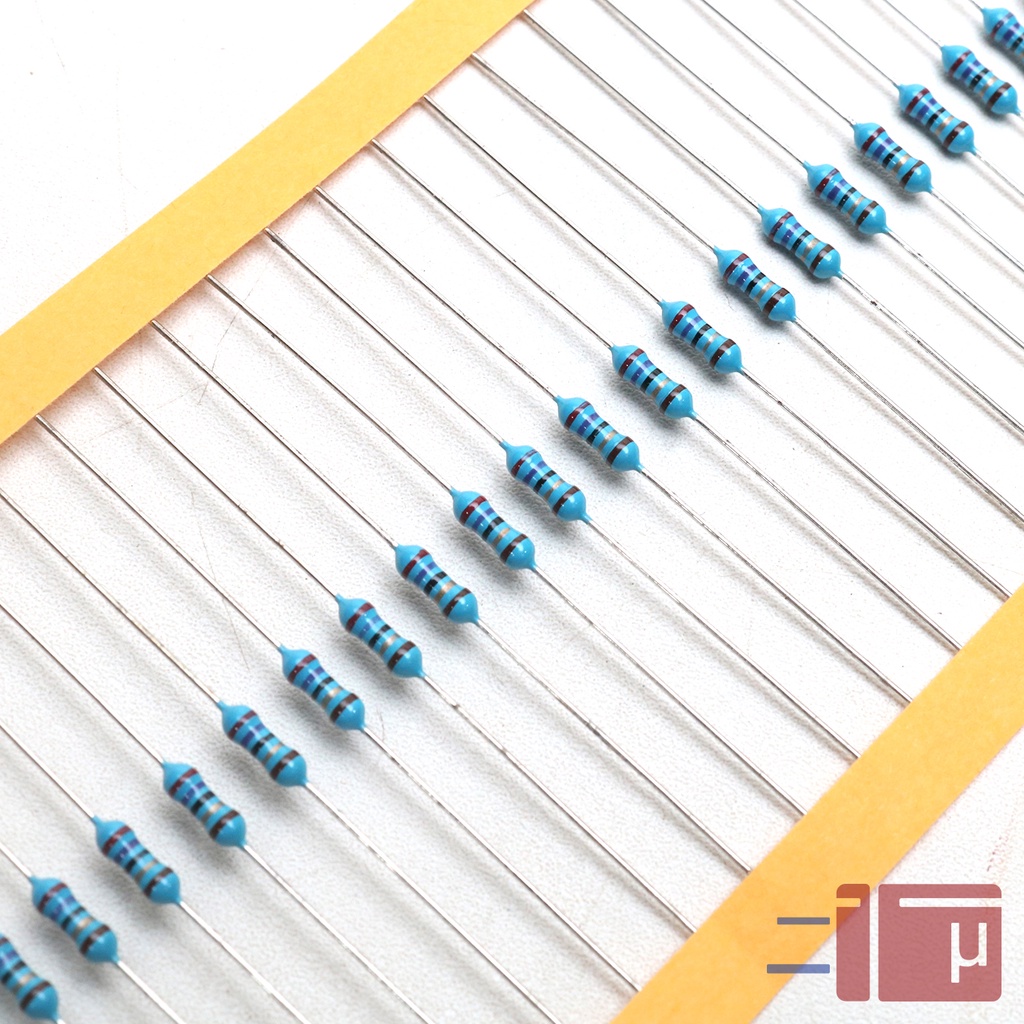 x10 Resistor 27R 27 Ohm 1/4W Metal Film 1% Taiwan Kaki Tembaga