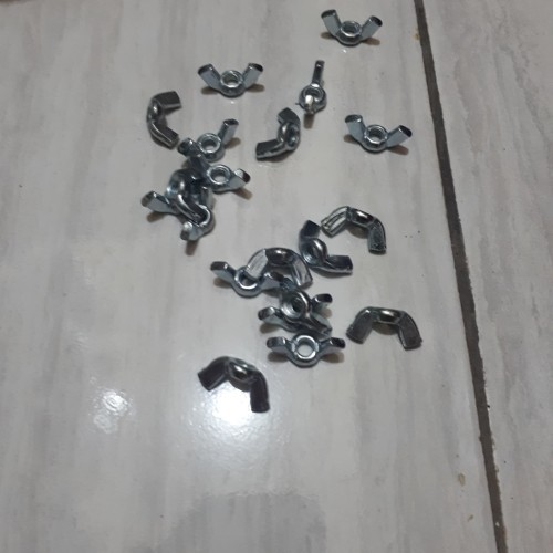 Wing Nut M4 / Mur Kuping M4 Putih