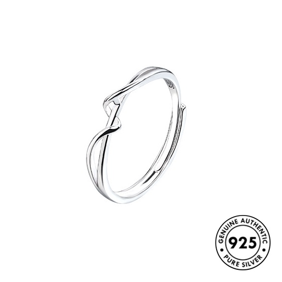 Cincin Model Twist Bahan 925 Sterling Silver